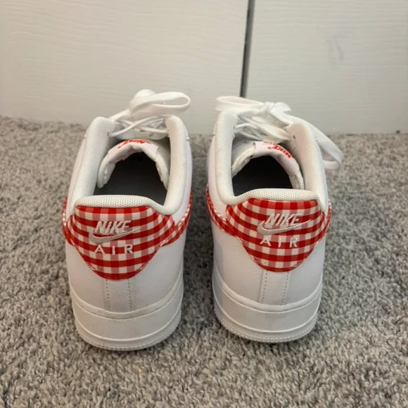 Nike Air Force 1 '07 Essential Low Mystic Red Gingham - Picture 5 of 6